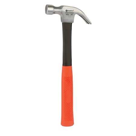 Great Neck GreatNeck 8 oz Milled Face Curved Curved Claw Hammer 8 in. Fiberglass Handle HG8C